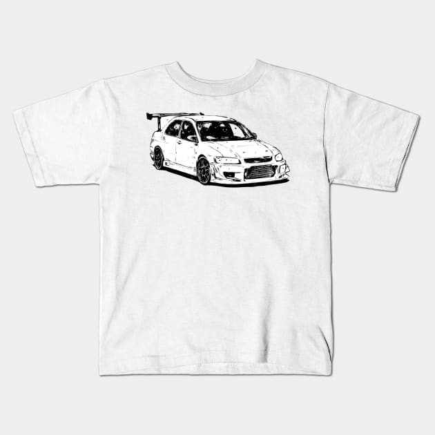 Ichijo's Mitsubishi Lancer Evolution [ Initial D ] Kids T-Shirt by Tad